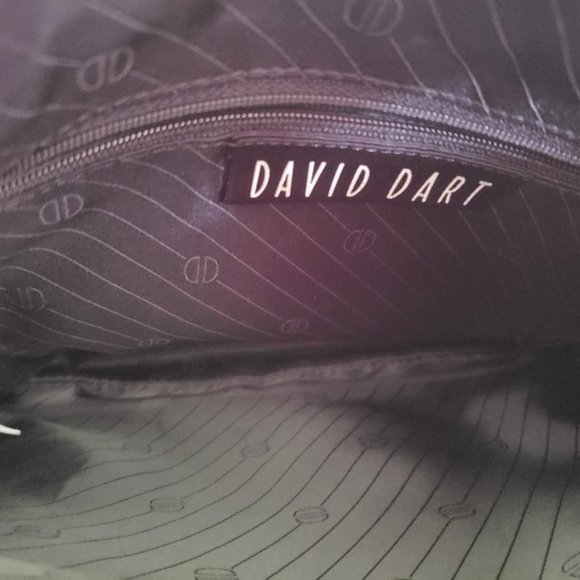 David Dart dark maroon fabric shoulder strap bag - Picture 3 of 5